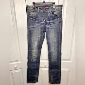 VGS Jeans Women’s Size 8 Straight Distressed Comfort Stretch Denim Medium Wash